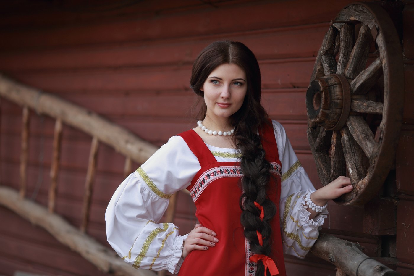 Girls in Slavic costumes in Sheffield